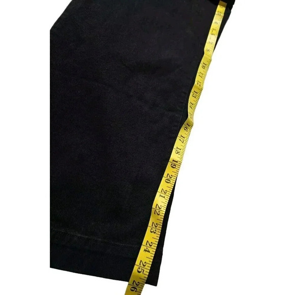 Sam Edelman CODIE Button Fly High Rise Wide Leg Ankle Crop Jeans Size 33 Black - Picture 6 of 11